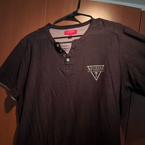 Guess shirt with button opening at top